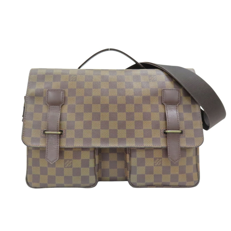 棕色 原花帆布 Broadway 肩背包【LOUIS VUITTON LV 路易威登】 N42270-0