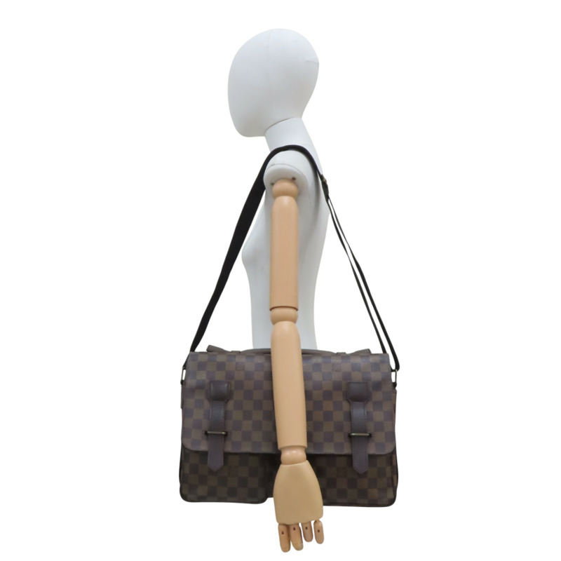 棕色 原花帆布 Broadway 肩背包【LOUIS VUITTON LV 路易威登】 N42270-9