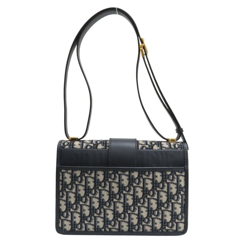 藍色 緹花帆布 牛皮 Montaigne 30 肩背包【Dior 迪奧】-1