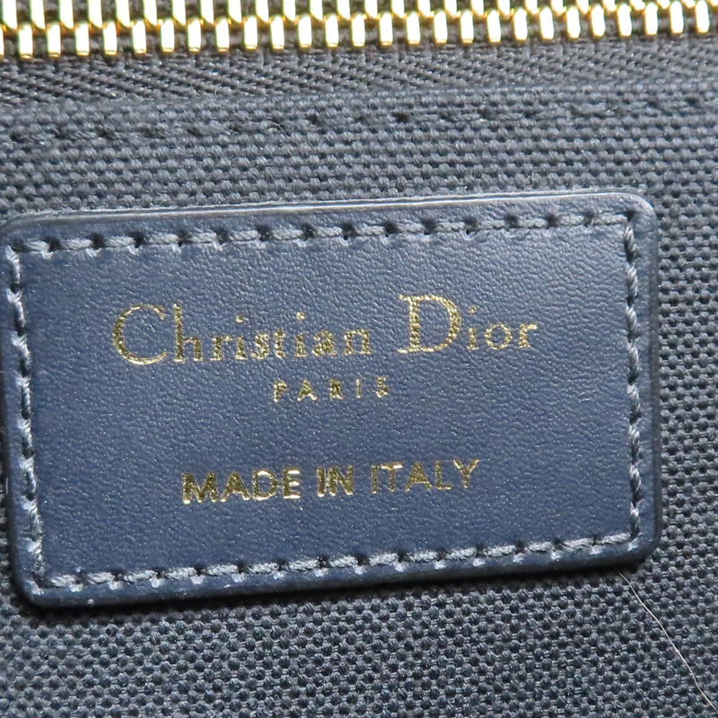 藍色 緹花帆布 牛皮 Montaigne 30 肩背包【Dior 迪奧】-7