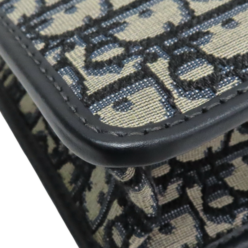 藍色 緹花帆布 牛皮 Montaigne 30 肩背包【Dior 迪奧】-14