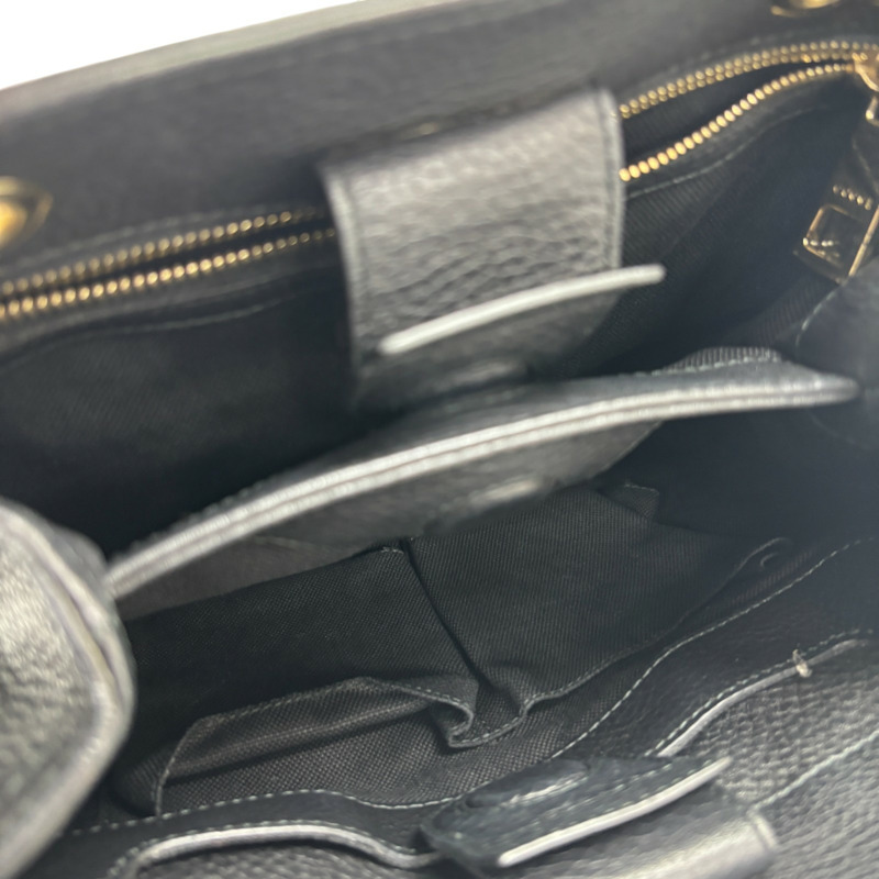 黑色 皮革 Bamboo shoulder bag 兩用包 金和 【GUCCI 古馳】 336032-4