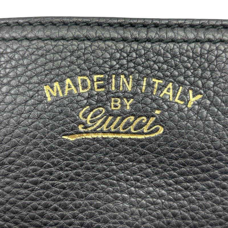 黑色 皮革 Bamboo shoulder bag 兩用包 金和 【GUCCI 古馳】 336032-7