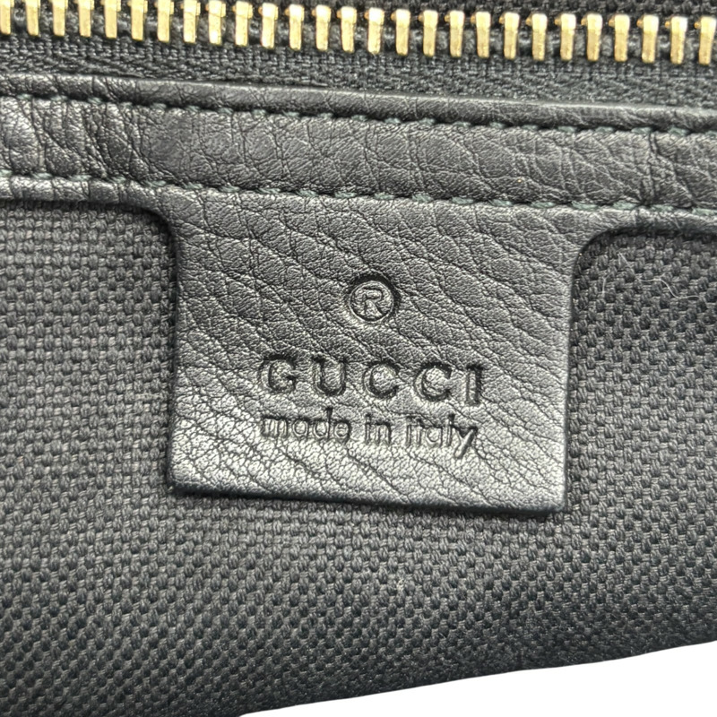 黑色 皮革 Bamboo shoulder bag 兩用包 金和 【GUCCI 古馳】 336032-8