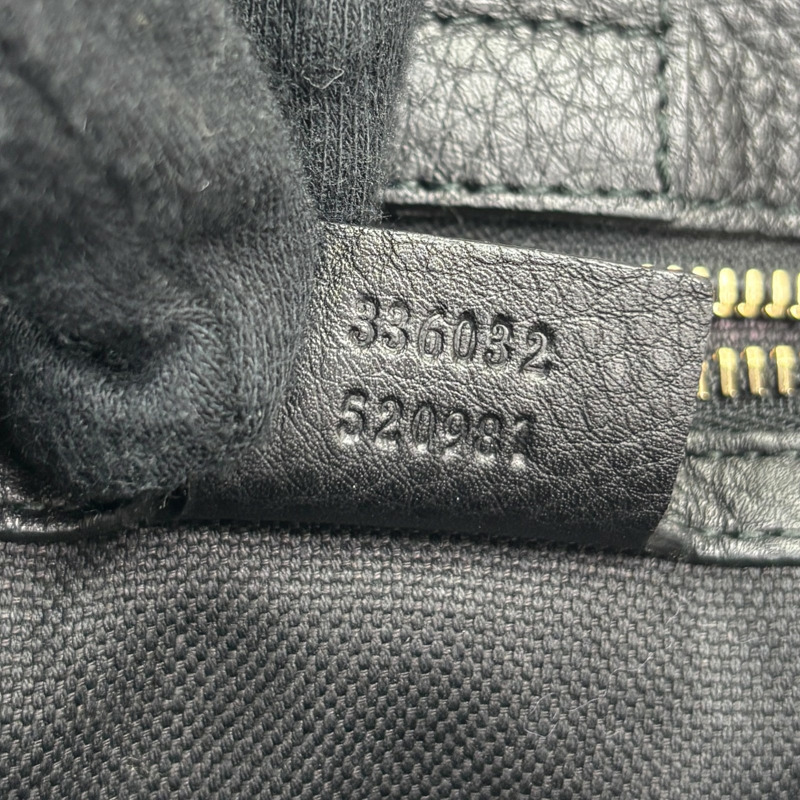 黑色 皮革 Bamboo shoulder bag 兩用包 金和 【GUCCI 古馳】 336032-9