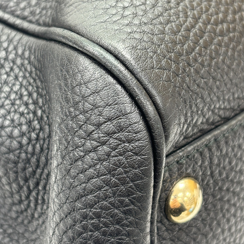 黑色 皮革 Bamboo shoulder bag 兩用包 金和 【GUCCI 古馳】 336032-15