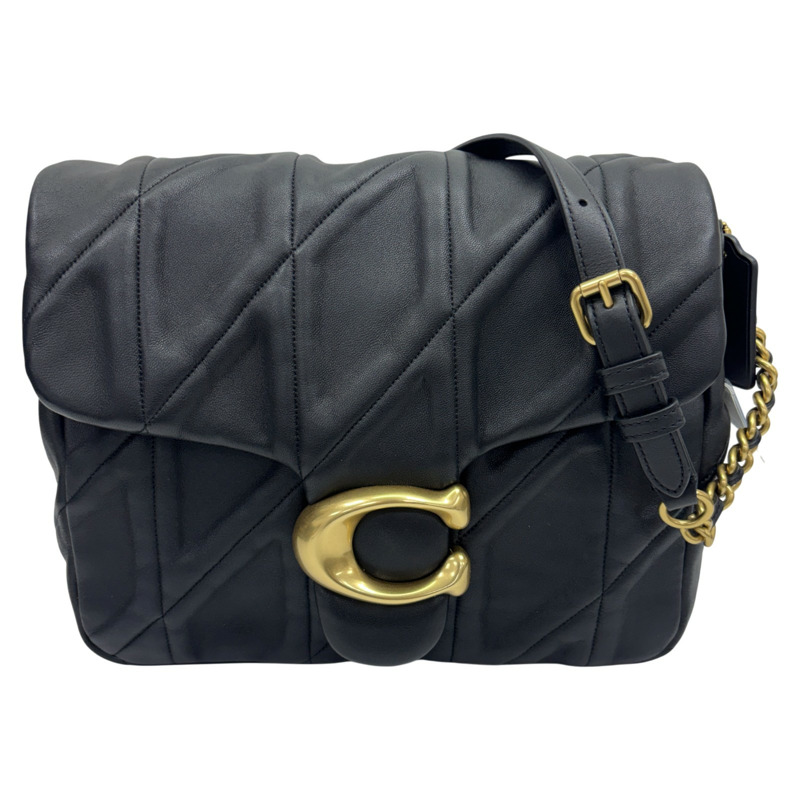 黑色 皮革 肩背包 金和 【COACH 寇馳】 CW630-0