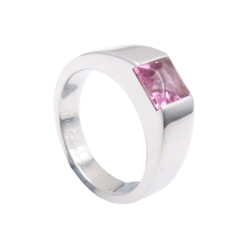 18K白金 粉紅碧璽 Tank Tourmaline ring 戒指【Cartier 卡地亞】-1