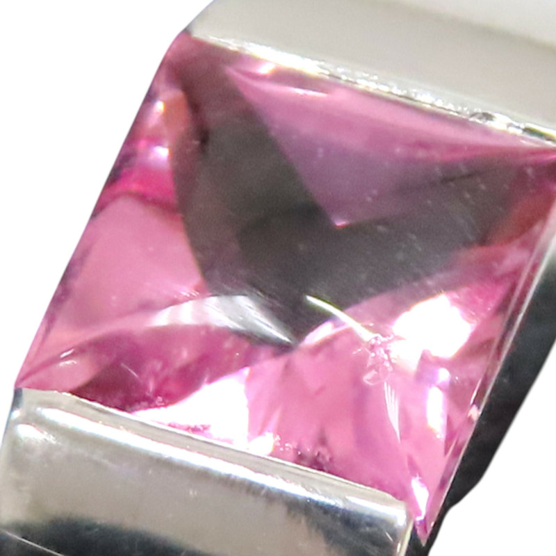 18K白金 粉紅碧璽 Tank Tourmaline ring 戒指【Cartier 卡地亞】-8