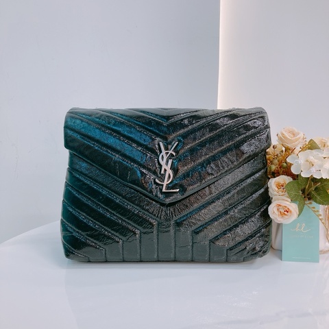 MS0539 SAINT LAURENT 聖羅蘭中號漆皮翻蓋式鏈帶包包PATENT LEATHER LOULOU MEDIUM BAG