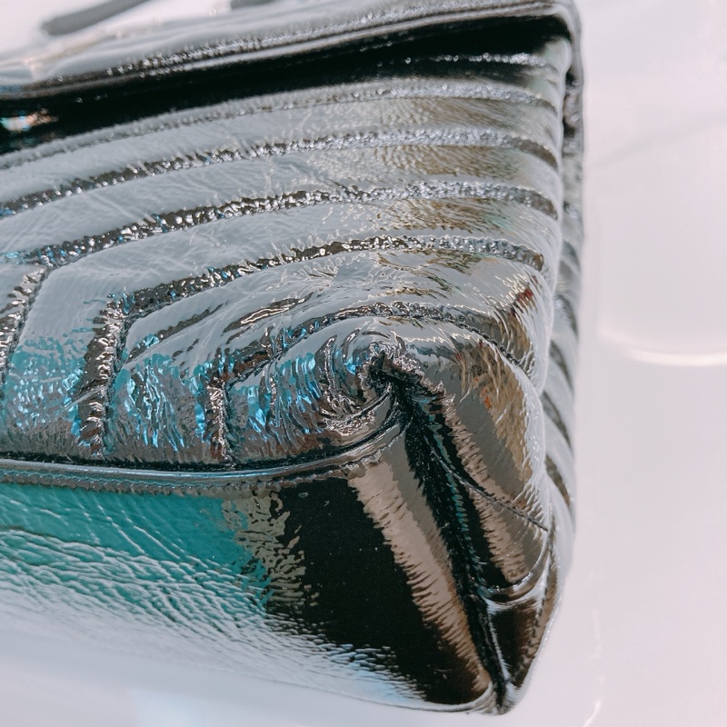 MS0539 SAINT LAURENT 聖羅蘭中號漆皮翻蓋式鏈帶包包PATENT LEATHER LOULOU MEDIUM BAG-7