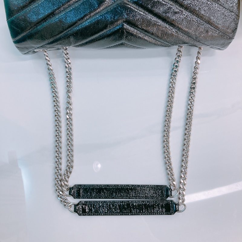 MS0539 SAINT LAURENT 聖羅蘭中號漆皮翻蓋式鏈帶包包PATENT LEATHER LOULOU MEDIUM BAG-15