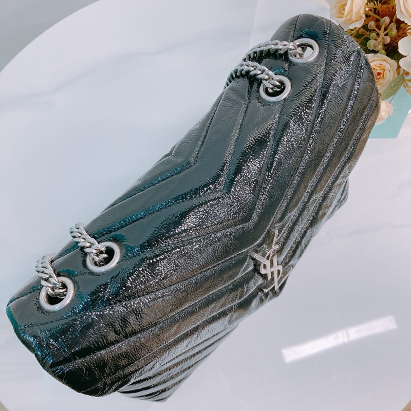 MS0539 SAINT LAURENT 聖羅蘭中號漆皮翻蓋式鏈帶包包PATENT LEATHER LOULOU MEDIUM BAG-16