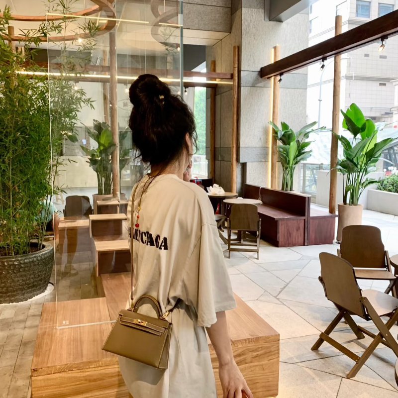 HERMRS Mini kelly ll - 大象灰金 U-1