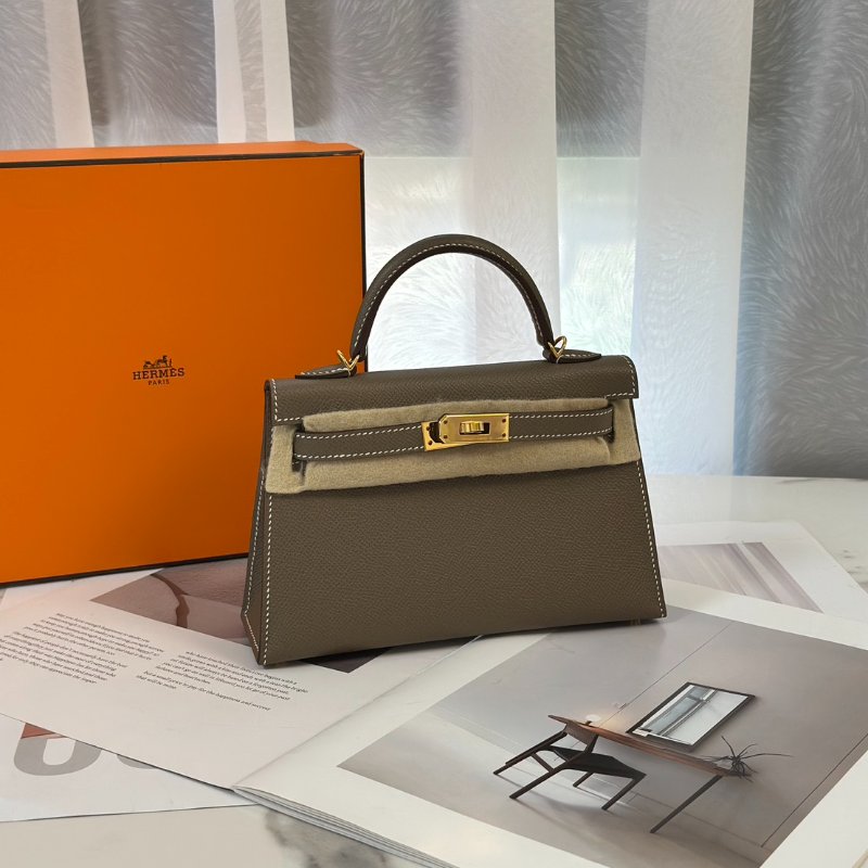 HERMRS Mini kelly ll - 大象灰金 U-2