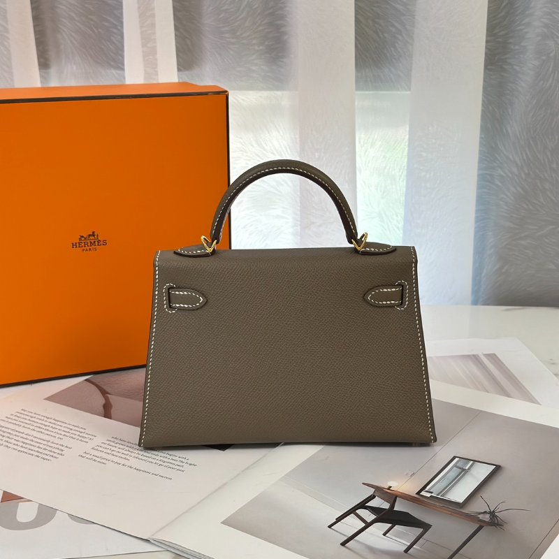HERMRS Mini kelly ll - 大象灰金 U-4