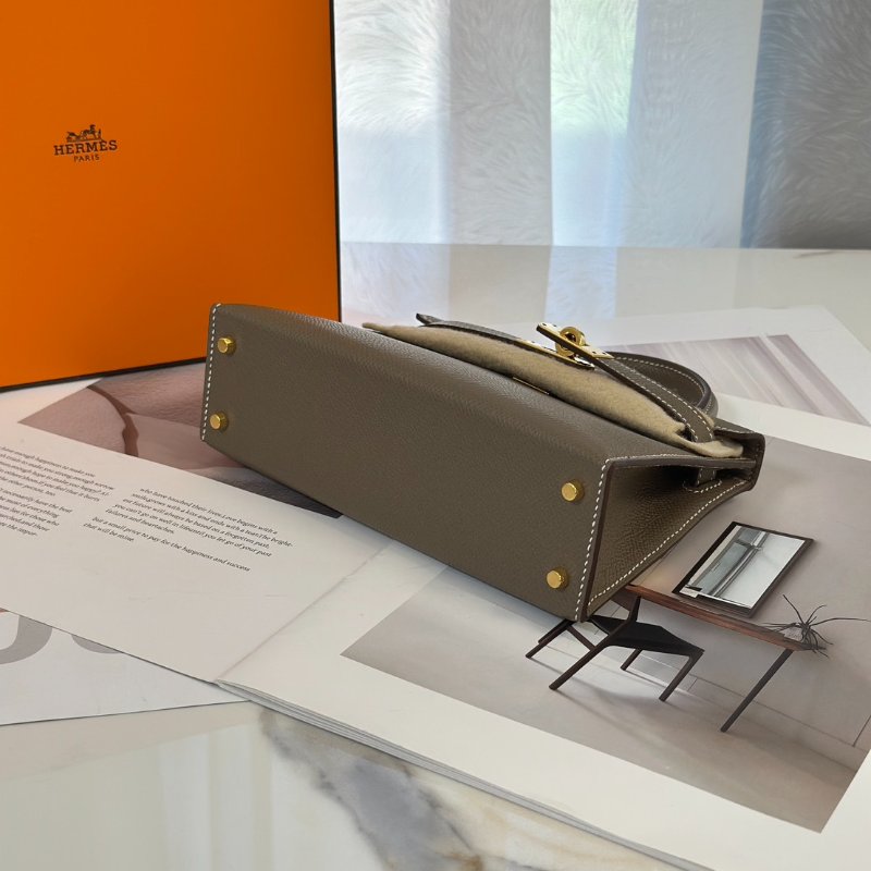 HERMRS Mini kelly ll - 大象灰金 U-5