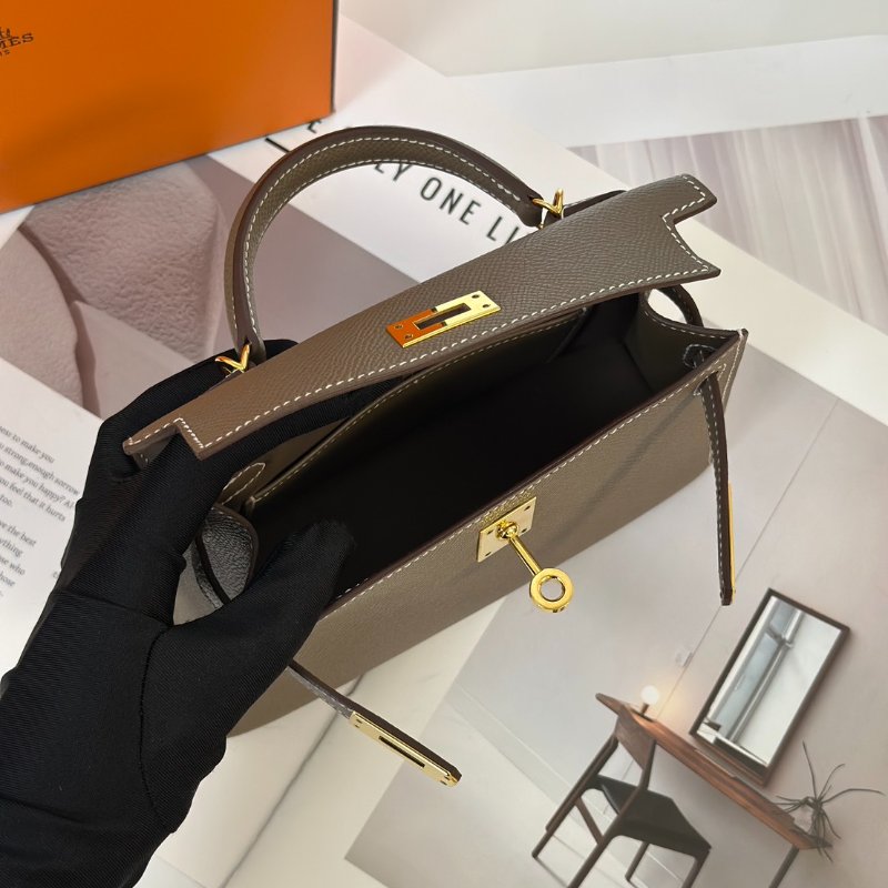 HERMRS Mini kelly ll - 大象灰金 U-6