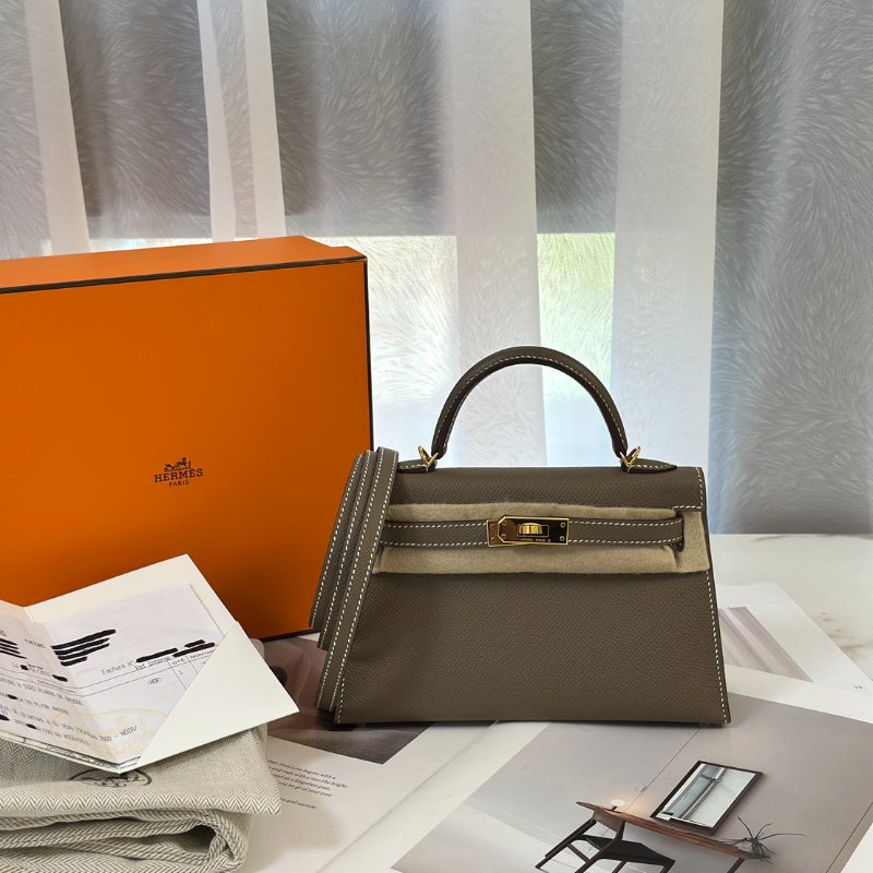 HERMRS Mini kelly ll - 大象灰金 U-8