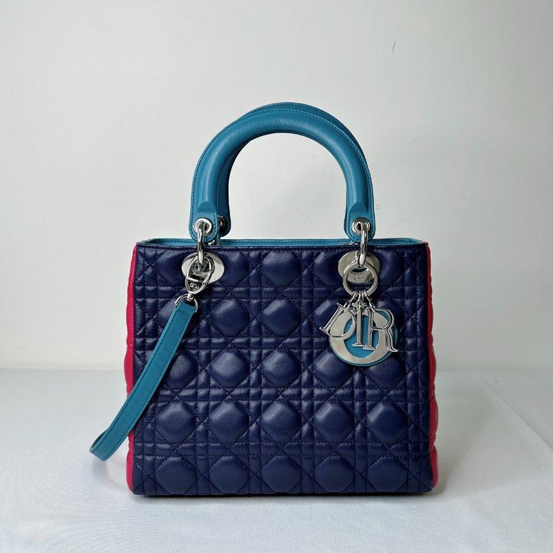 DIOR Lady Dior拼色五格黛妃包-0
