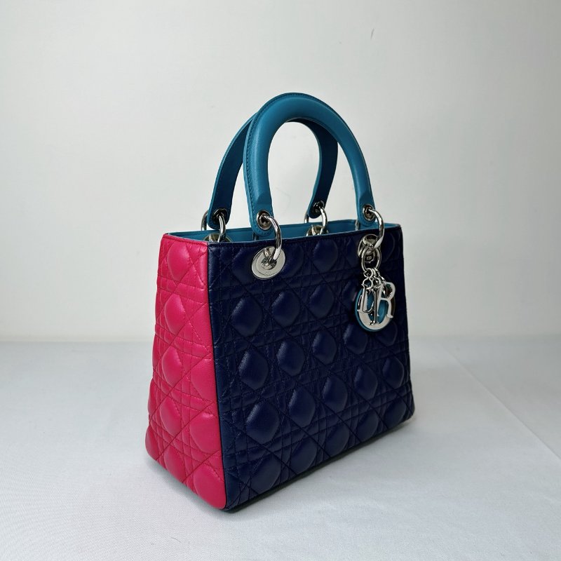 DIOR Lady Dior拼色五格黛妃包-3