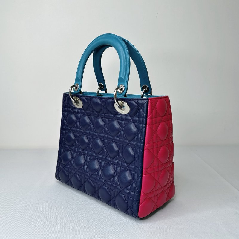 DIOR Lady Dior拼色五格黛妃包-4