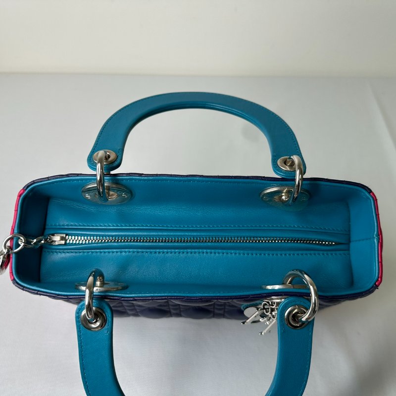 DIOR Lady Dior拼色五格黛妃包-6