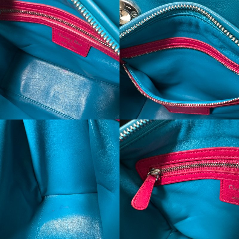 DIOR Lady Dior拼色五格黛妃包-8