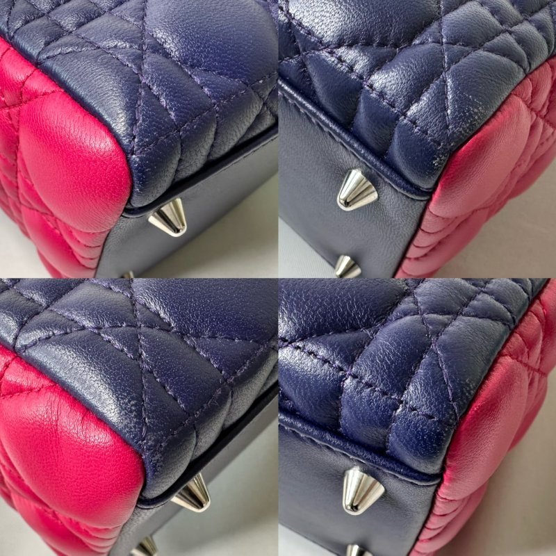 DIOR Lady Dior拼色五格黛妃包-11