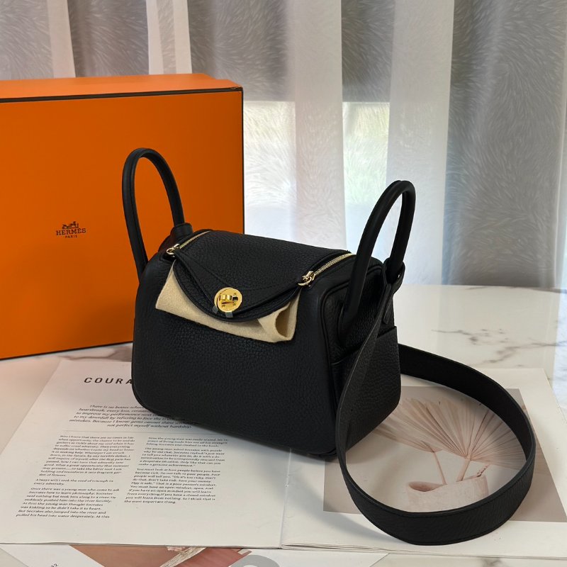 HERMES Mini lindy ll - 黑金 K-3