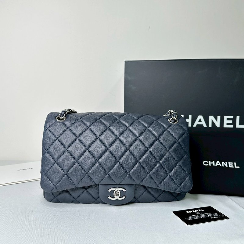 CHANEL Easy coco牛皮深藍鏈帶包-0