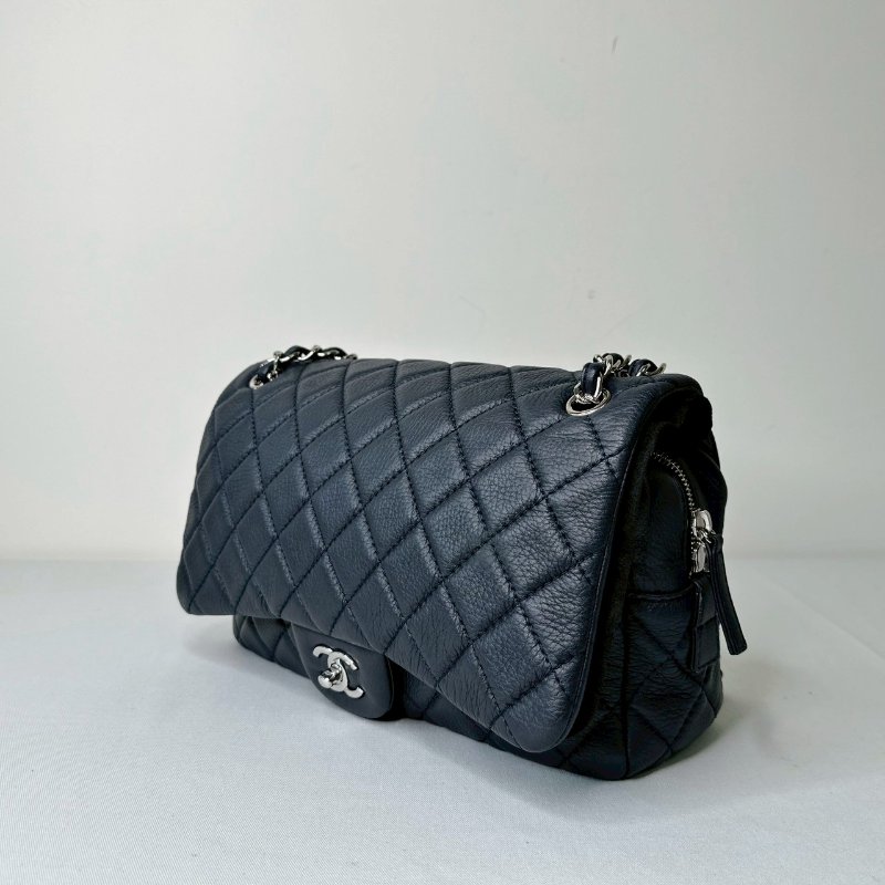 CHANEL Easy coco牛皮深藍鏈帶包-2