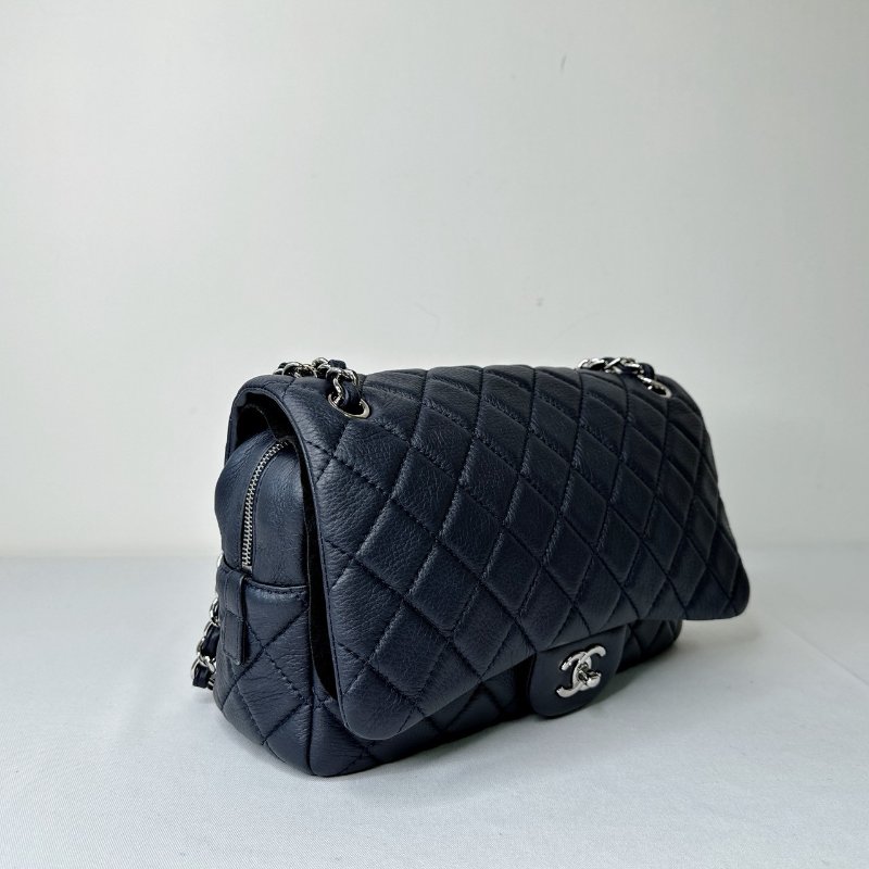 CHANEL Easy coco牛皮深藍鏈帶包-3