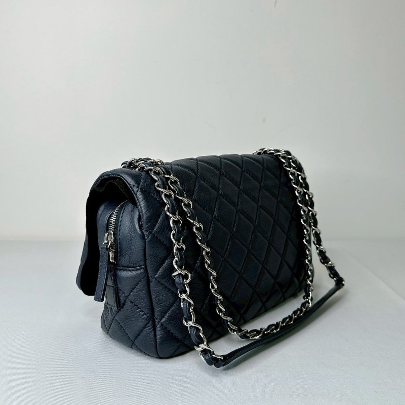 CHANEL Easy coco牛皮深藍鏈帶包-5