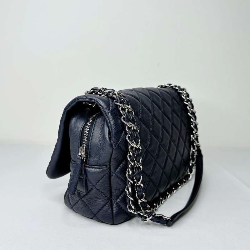 CHANEL Easy coco牛皮深藍鏈帶包-5