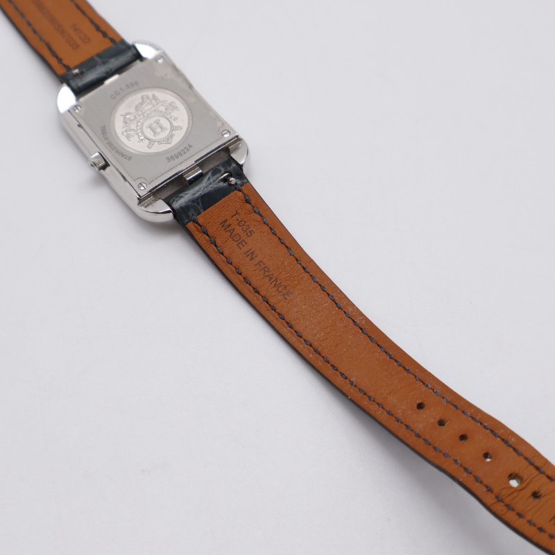 HERMES Cape cod鑽石圈錨鍊錶盤腕錶 - 31 鱷魚皮風暴藍-4