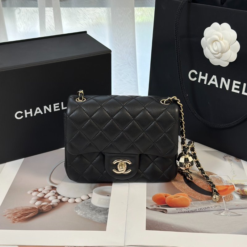 CHANEL 經典口蓋包方胖子 17 - 足球黑金-0