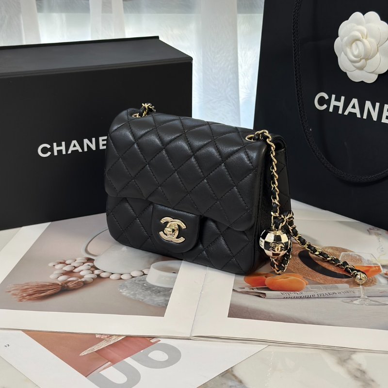 CHANEL 經典口蓋包方胖子 17 - 足球黑金-3