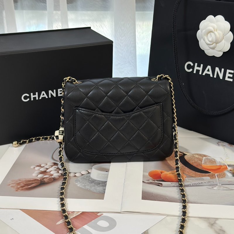 CHANEL 經典口蓋包方胖子 17 - 足球黑金-4