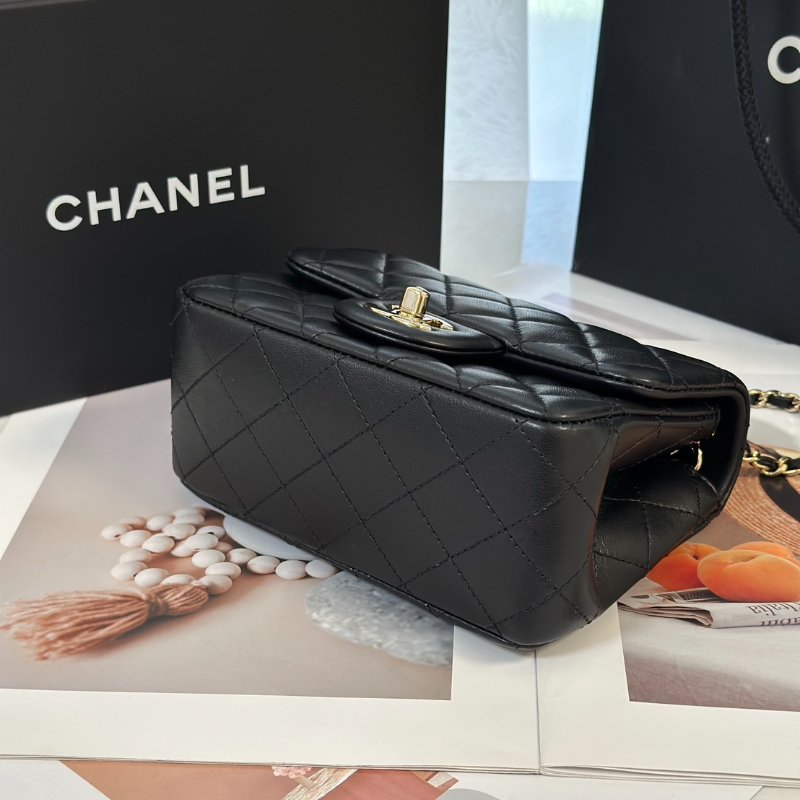 CHANEL 經典口蓋包方胖子 17 - 足球黑金-5