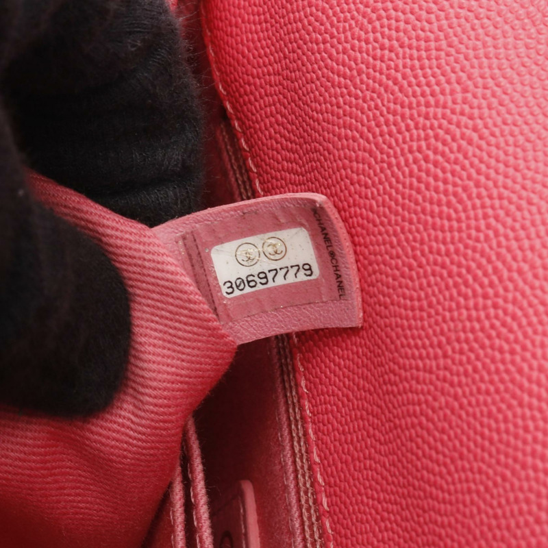 香奈兒 Coco Handle Flap Matelasse 單肩手提包 A92990 小牛皮 粉紅色 金色五金 二手-4