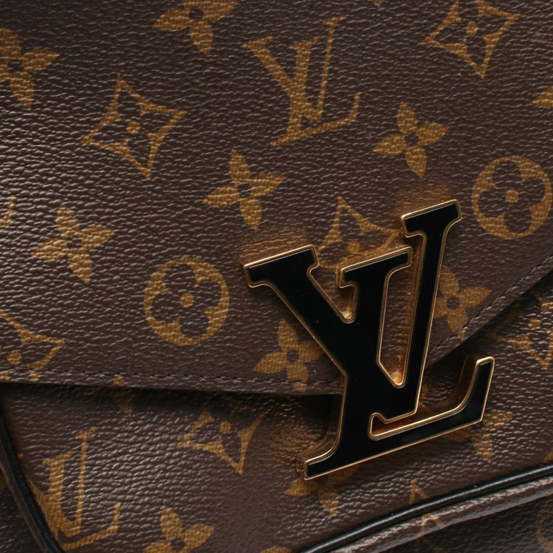 路易威登 Passy 鏈條肩背包 M45592 Monogram 帆布 棕色/黑色 二手-5