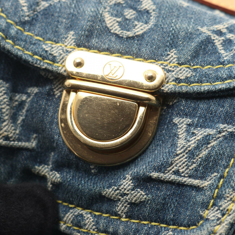 路易威登 Neo Speedy 手提包 M95019 Monogram 牛仔皮革 藍色 二手 女士-10