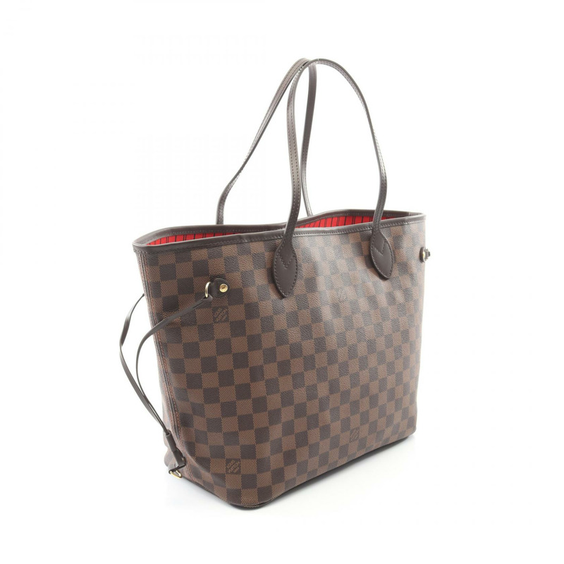 路易威登 Neverfull MM 手提單肩包 N41358 Damier 皮革 棕色櫻桃紅-1