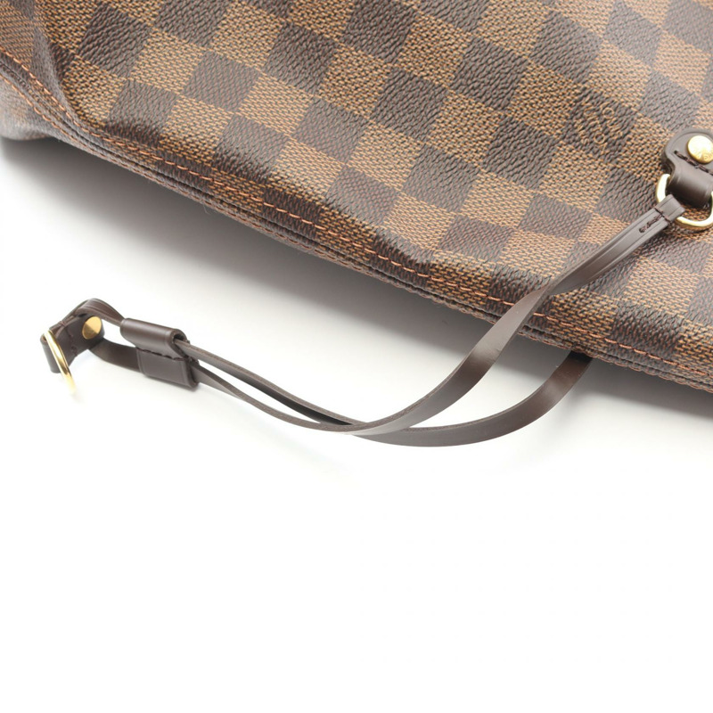 路易威登 Neverfull MM 手提單肩包 N41358 Damier 皮革 棕色櫻桃紅-7