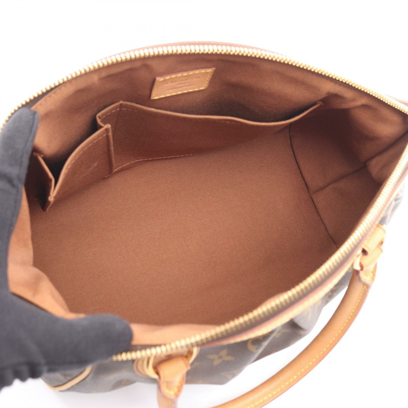路易威登 Tivoli PM 手提包 M40143 Monogram 帆布皮革棕色二手女士-2