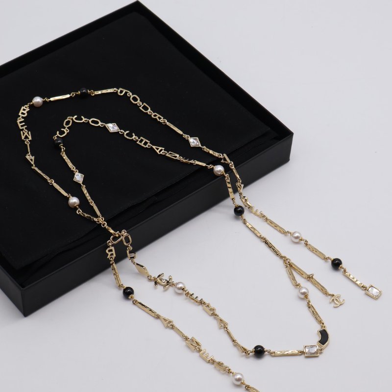 CHANEL 26X字母珍珠元素長項鍊-0