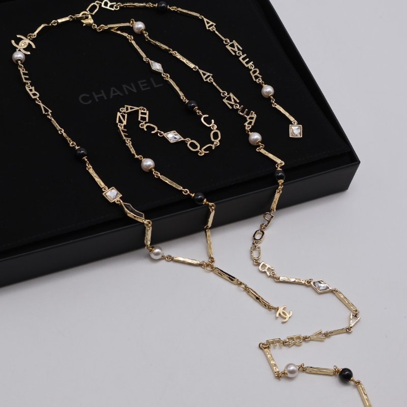 CHANEL 26X字母珍珠元素長項鍊-6