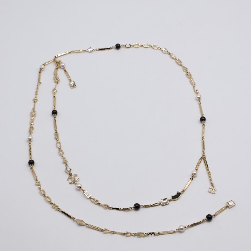 CHANEL 26X字母珍珠元素長項鍊-8