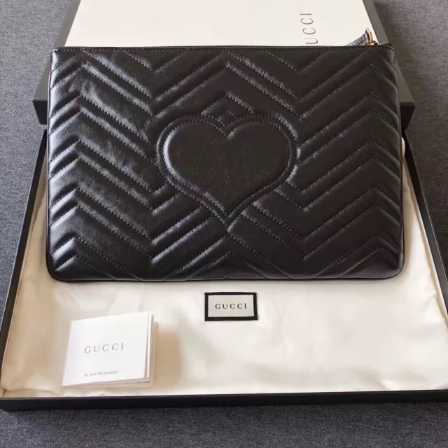 Gucci 女士 GG Marmont絎縫手拿包均碼碼30cm*20cm-3